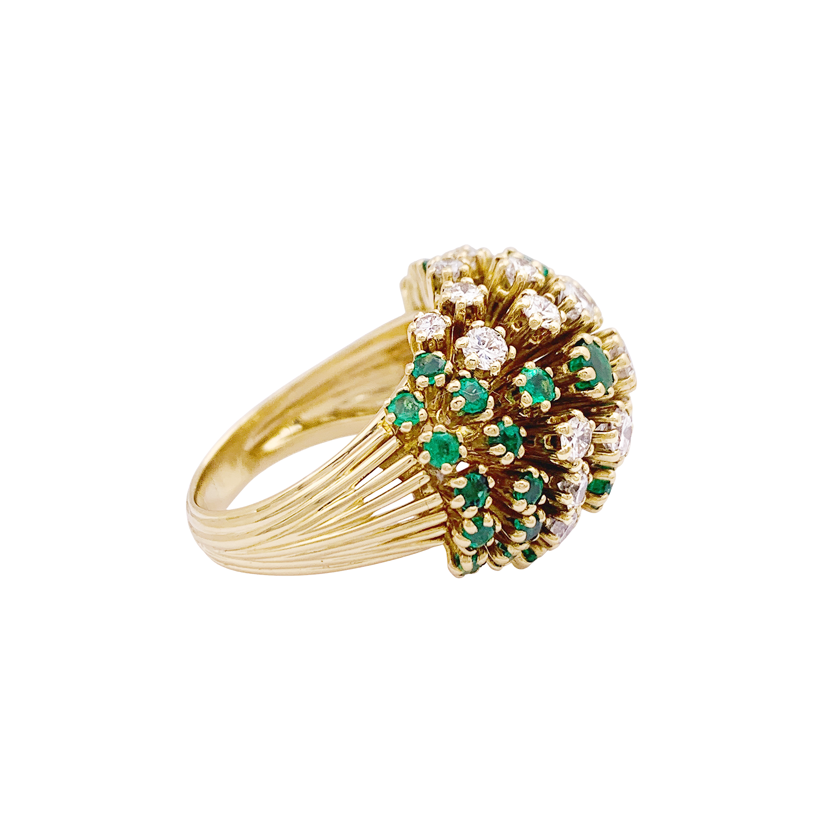 Bague Patek Philippe or jaune, diamants, émeraudes. 2