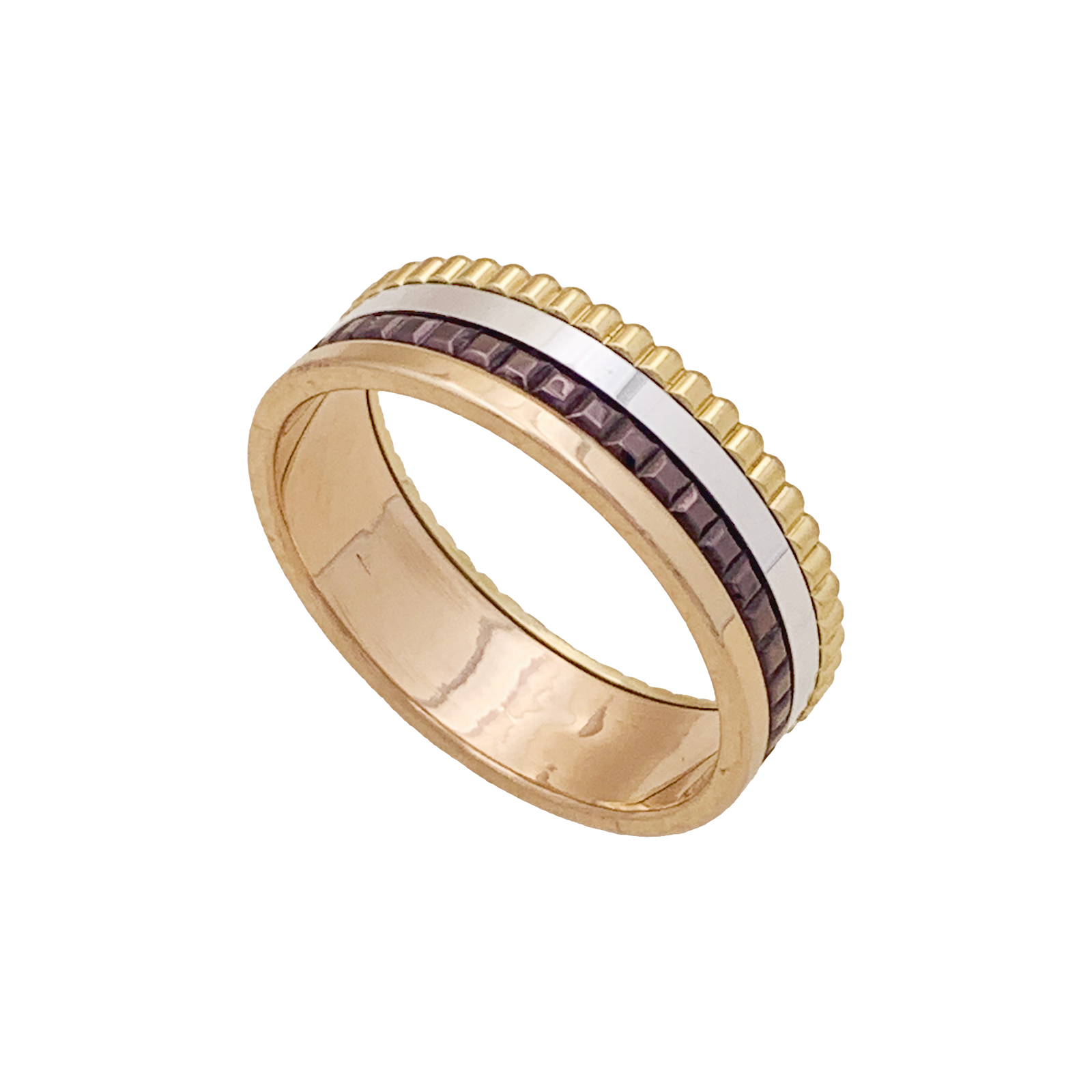 Bague Boucheron, "Quatre Classique Small",, en or rose, blanc et jaune. 4