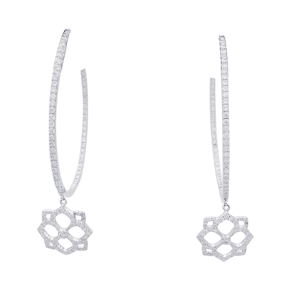 Boucles d'oreilles Messika, "Eden", or blanc, diamants. 6
