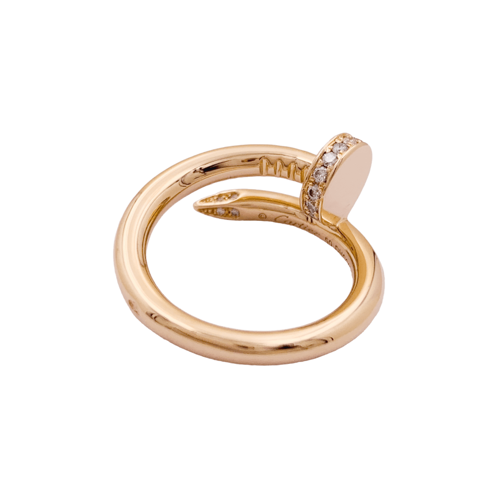 Bague Cartier, "Juste un Clou", or rose, diamants. 3