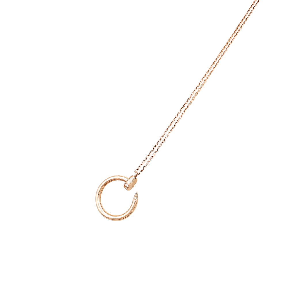 Collier Cartier, "Juste un Clou", or rose et diamants. 3