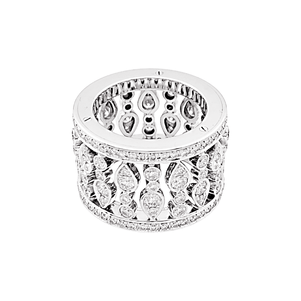 Bague Chopard, "Haute Joaillerie" or blanc et diamants. 2