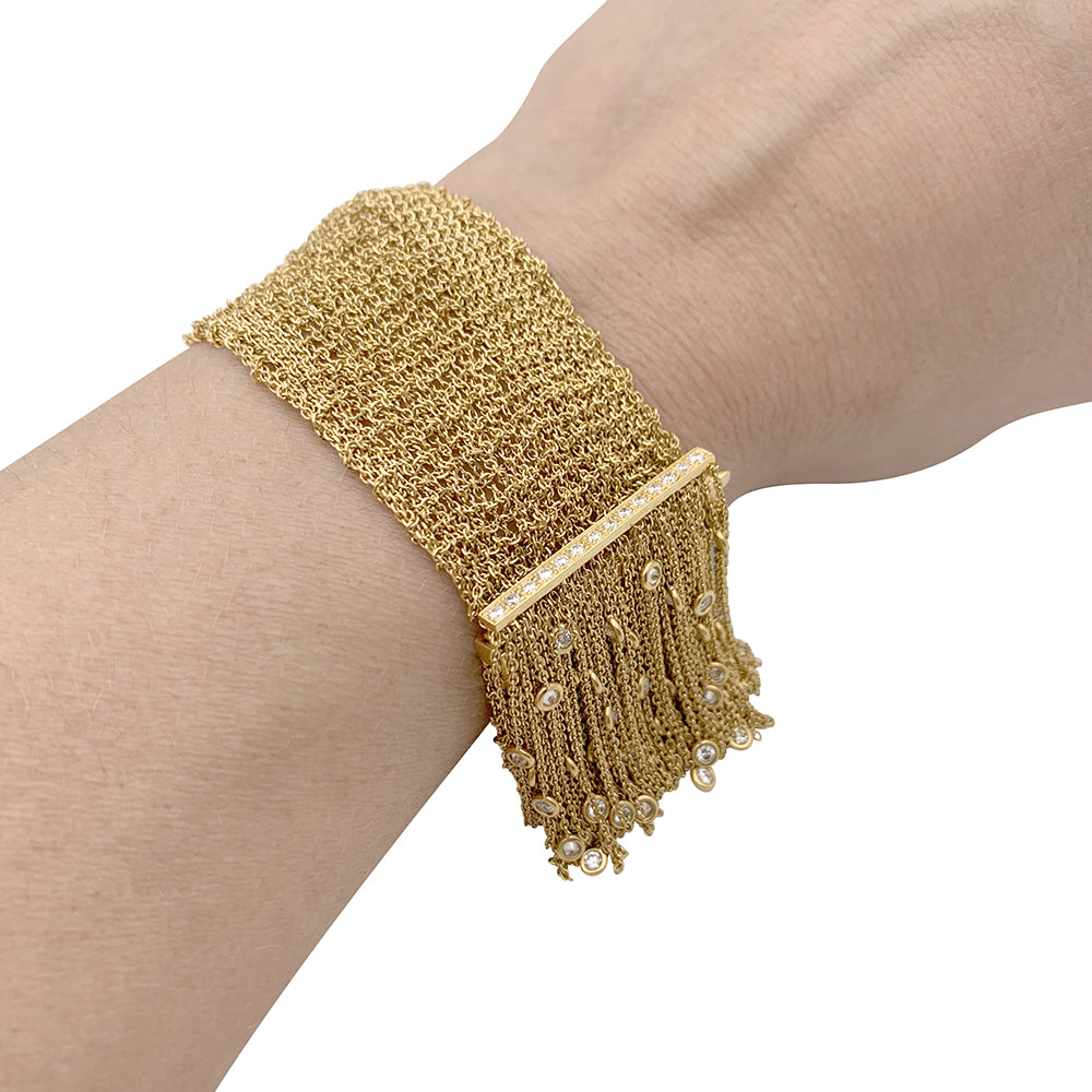 Bracelet Boucheron, "Delilah", or jaune, diamants. 2