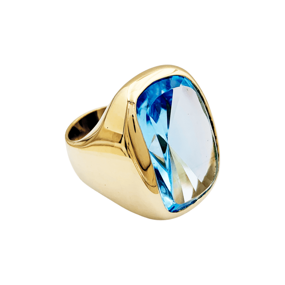 Bague or jaune et topaze 3