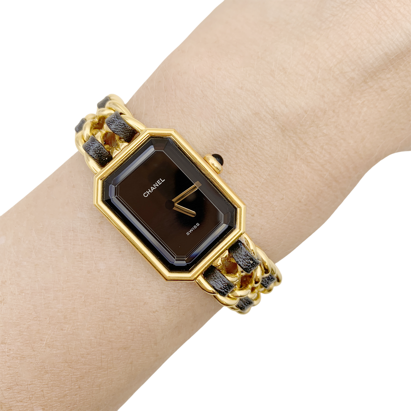 Montre Chanel, "Première", plaqué or. 7