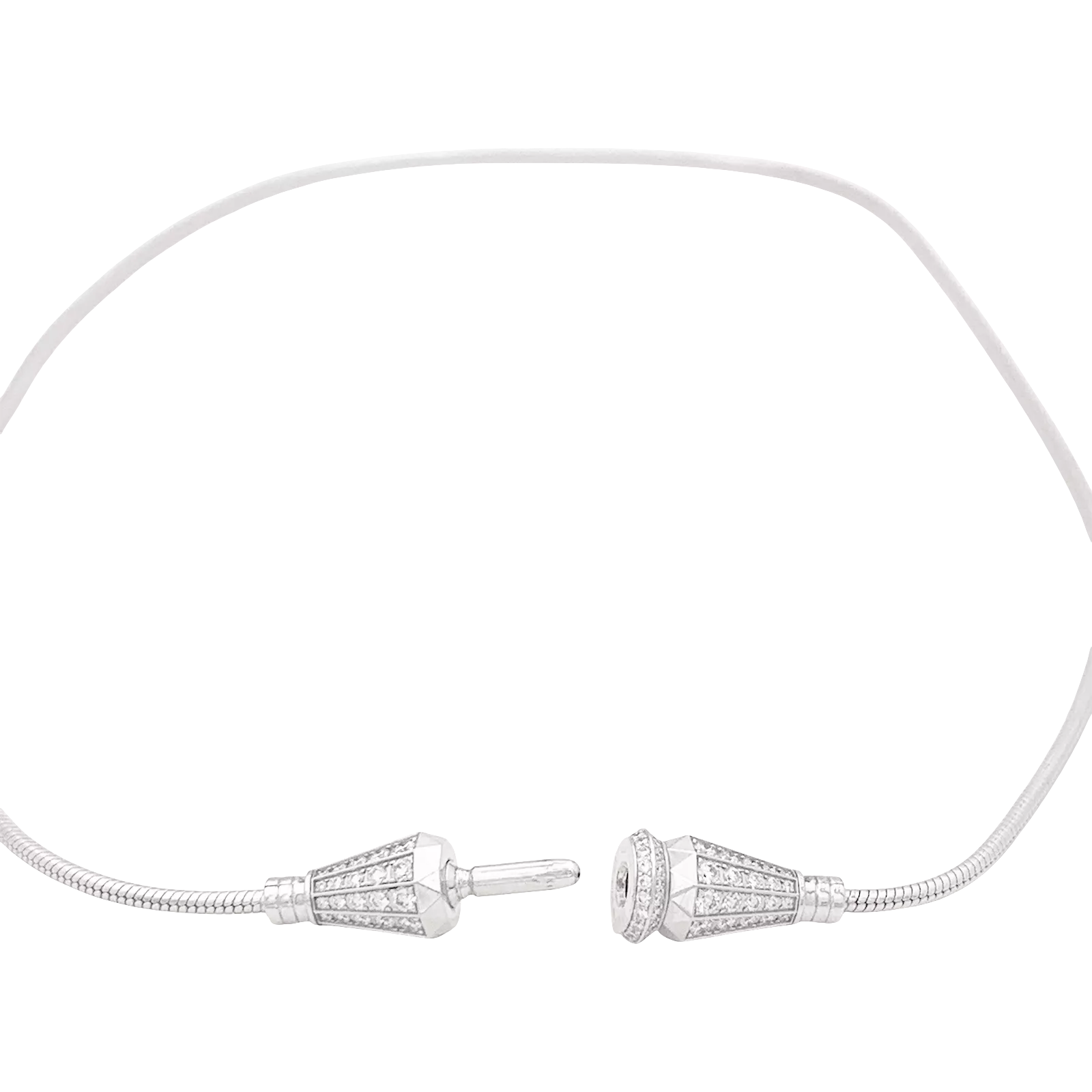 Bracelet Boucheron "Jack de Boucheron" or blanc, diamants. 2
