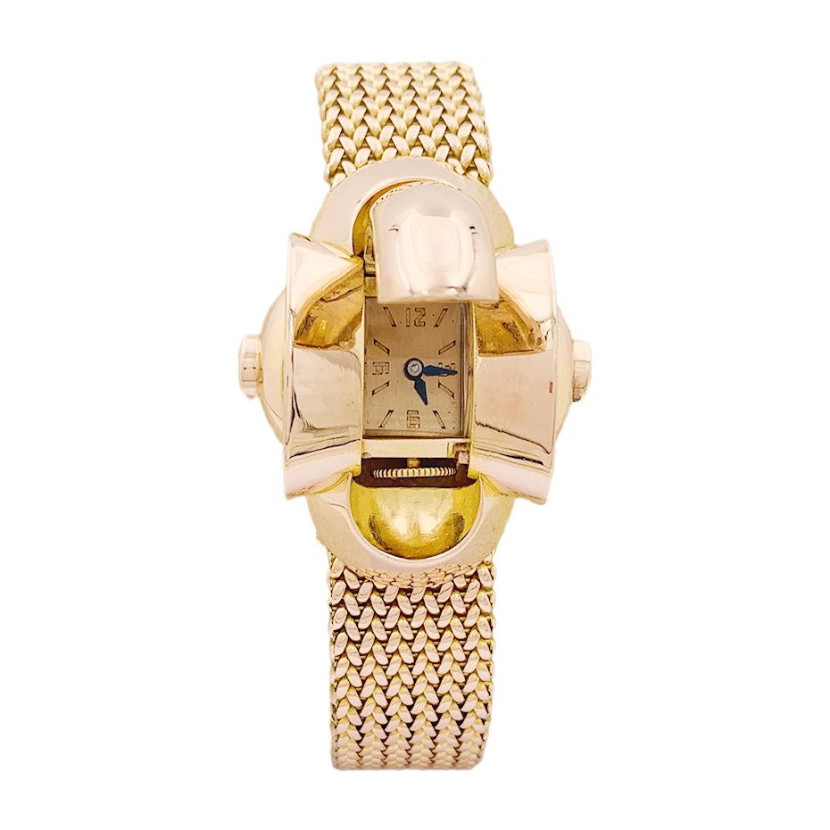 Montre vintage secrète, or rose. 3