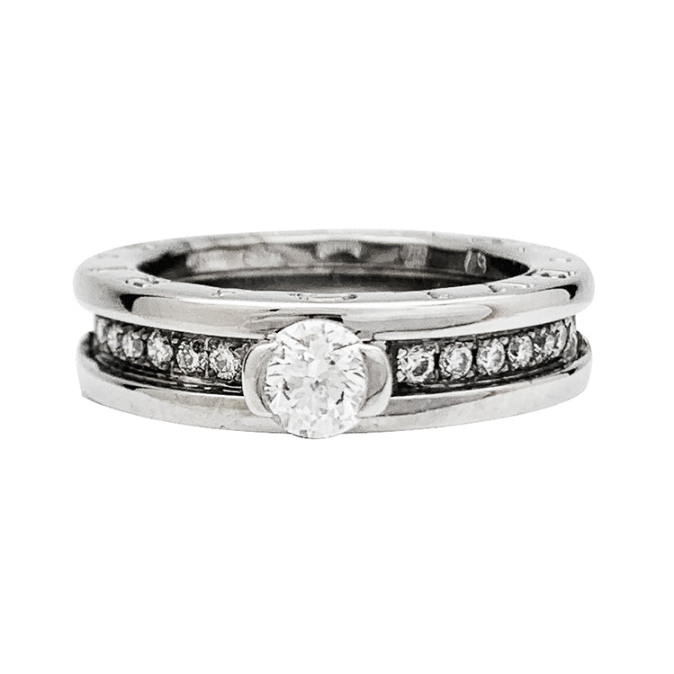 Bague Bulgari, "B.Zero1", or blanc et diamant central 5
