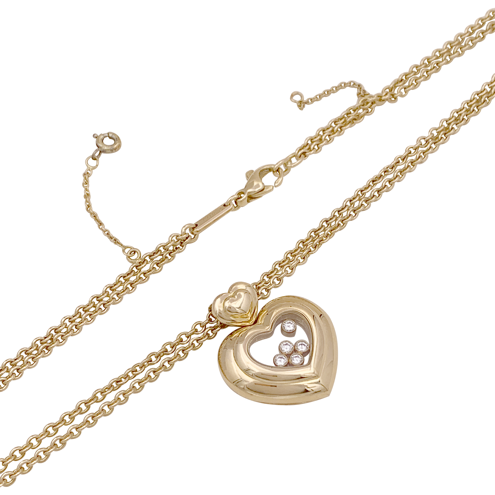 Collier Chopard "Happy Diamonds" or jaune, diamants. 3