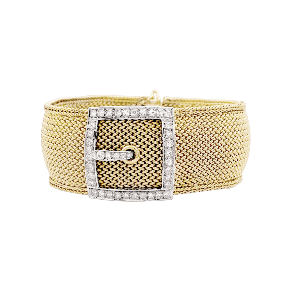 Montre secrète Jaeger-Lecoultre, « Ceinture », or jaune, or blanc, diamants. 1