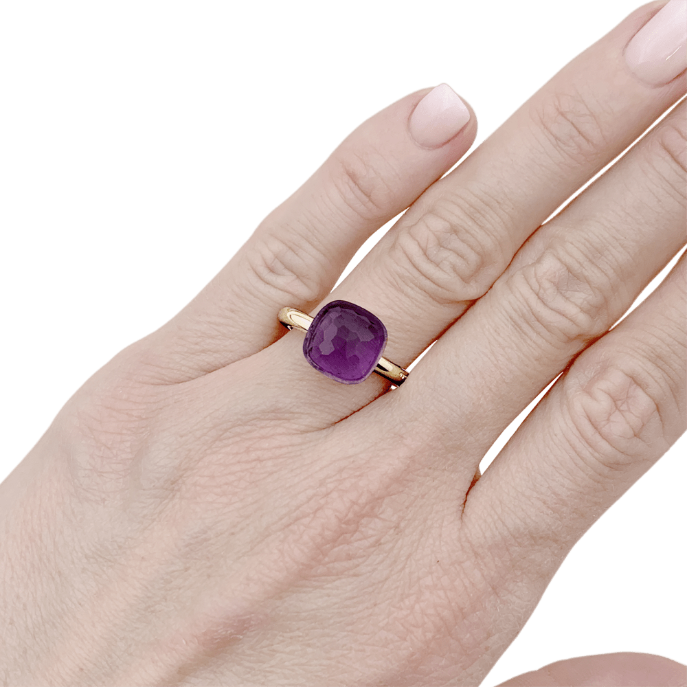 Bague Pomellato, "Nudo Classic", deux ors, améthyste. 7