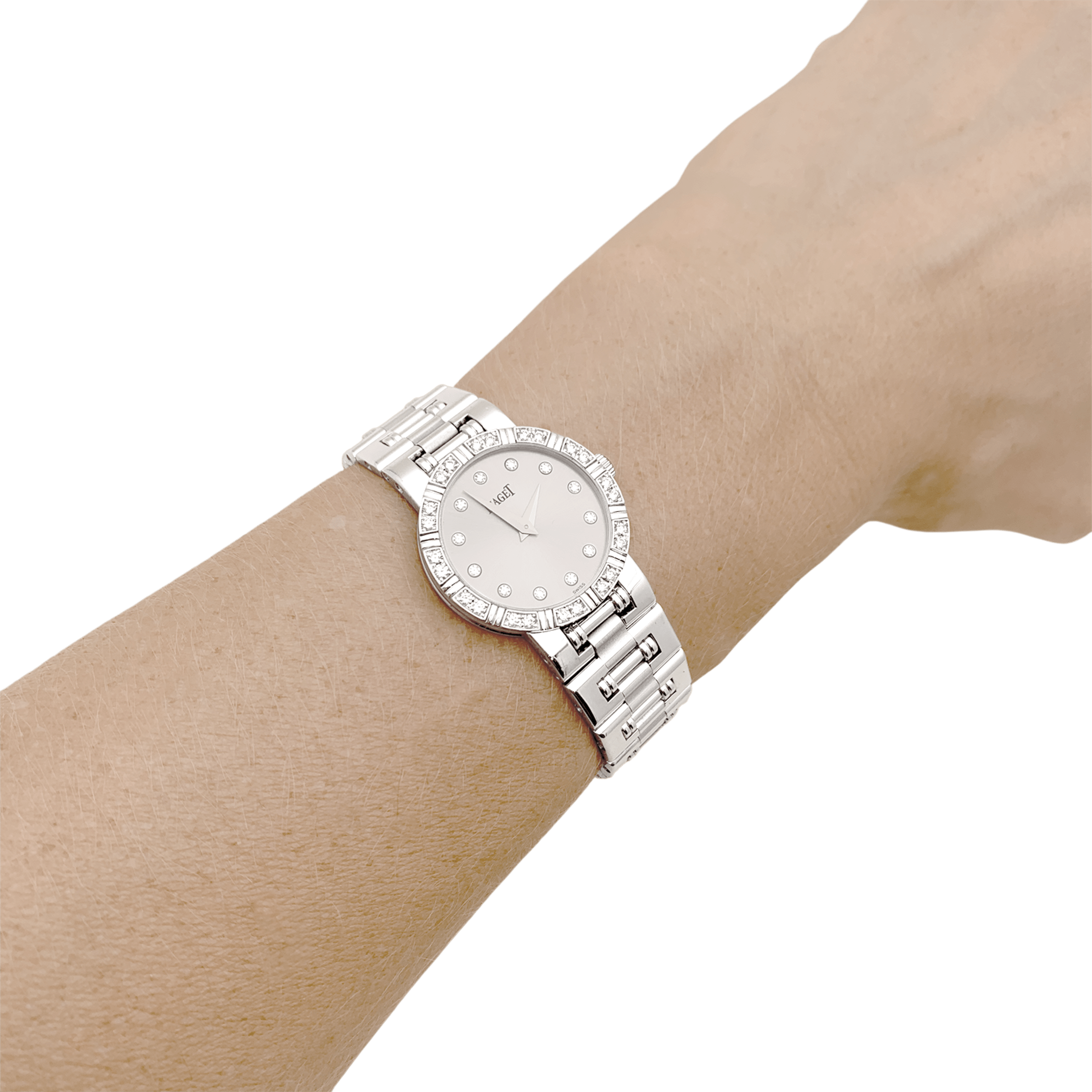 Montre Piaget, "Dancer", or blanc, diamants. 9