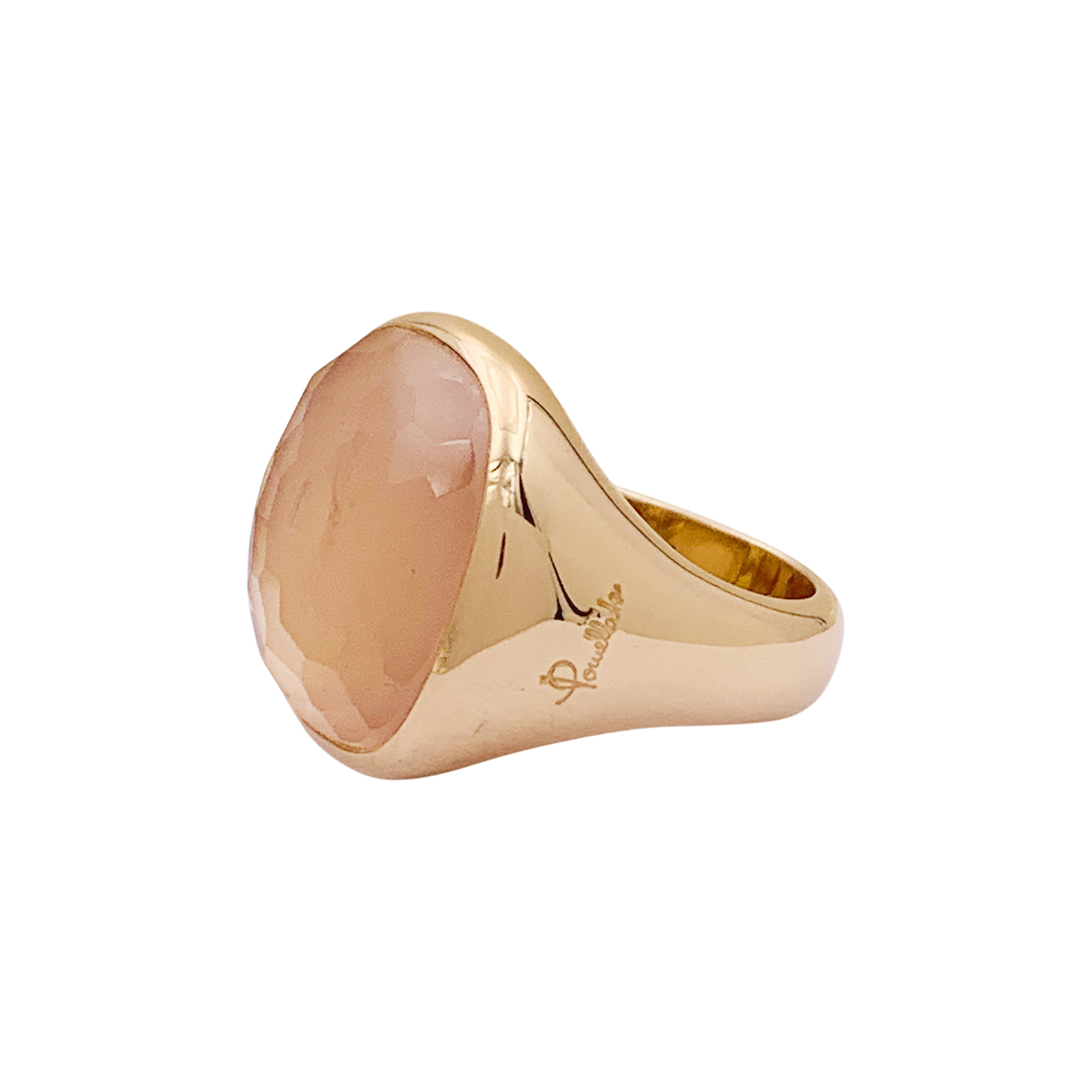 Bague Pomellato "Cipria" en or rose et quartz rose. 4