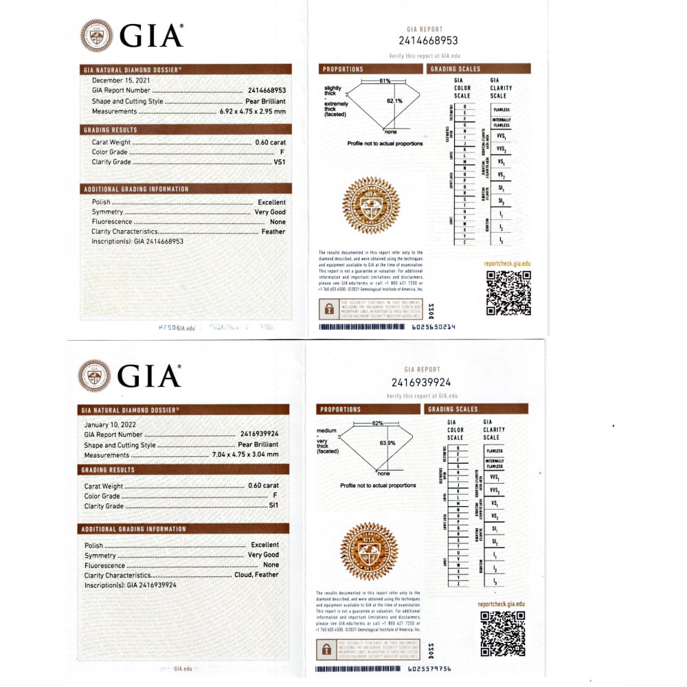 Bague croisée, or jaune, diamants poire et brillants. 7