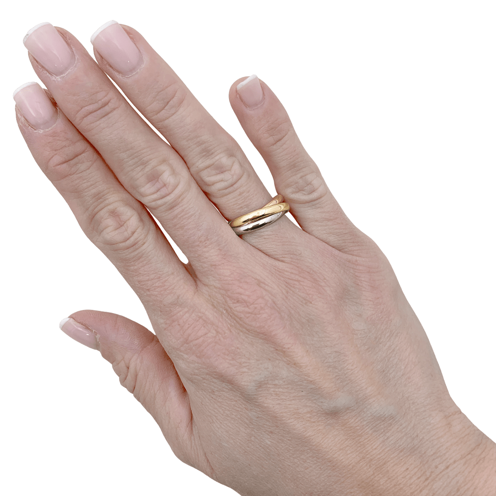 Bague Cartier, "Trinity", trois ors. 7