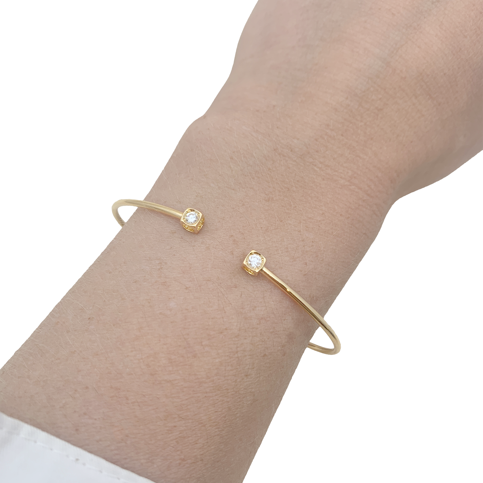 Bracelet Dinh Van, "Le Cube Diamant", or jaune, diamants. 6