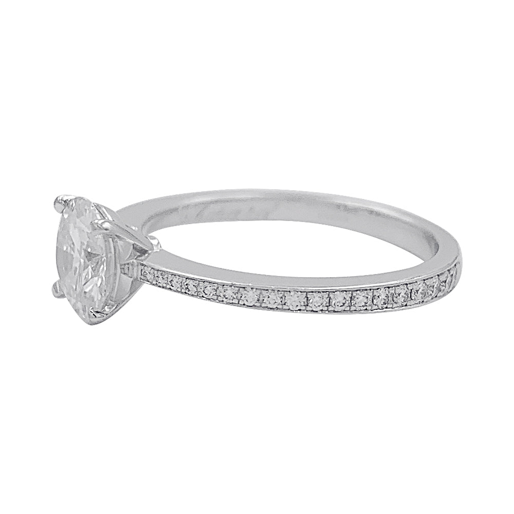 Bague Chopard diamant 1,01 ct, or blanc. 7