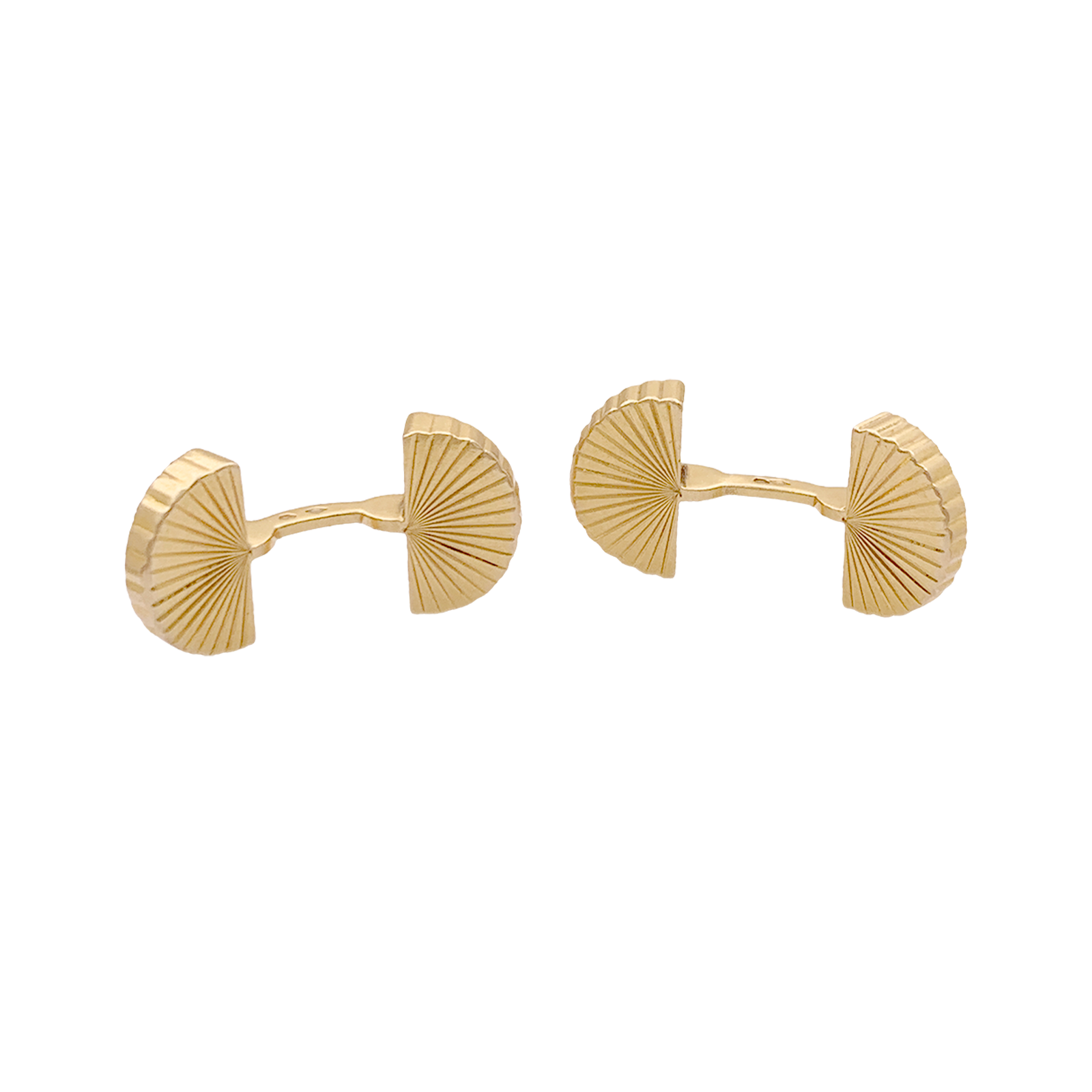 Boutons de manchette vintage Cartier, "Eventail", or jaune. 1