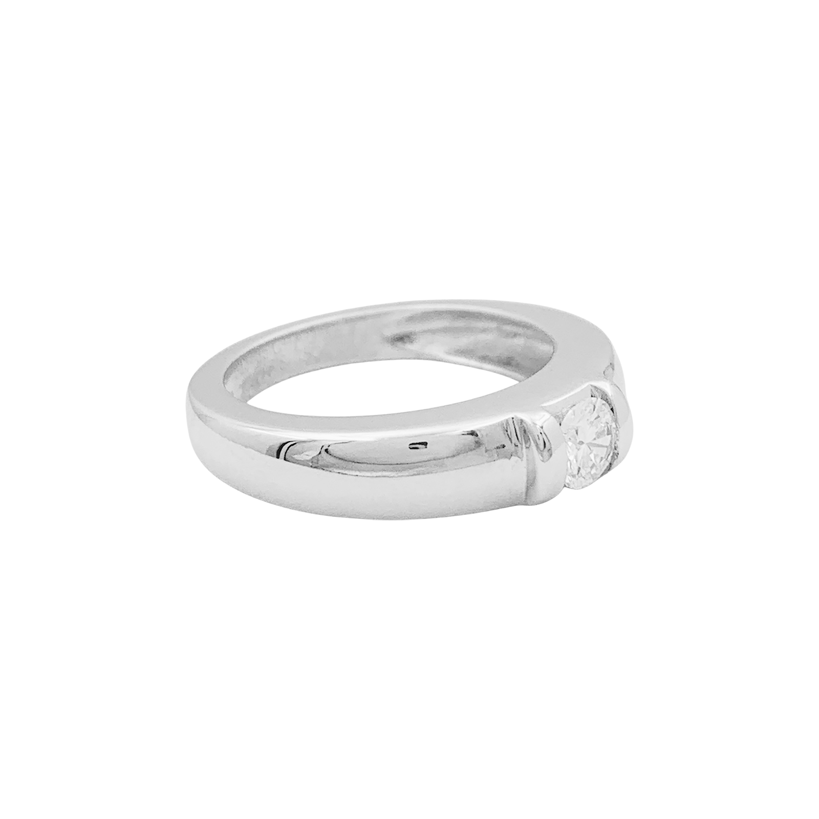 Bague Chaumet, "Gioia", or blanc, diamant.  3