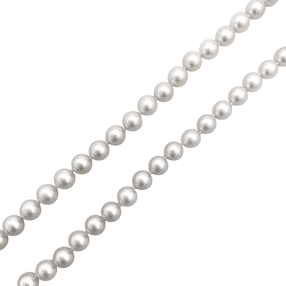 Sautoir perles akoya, or jaune. 4