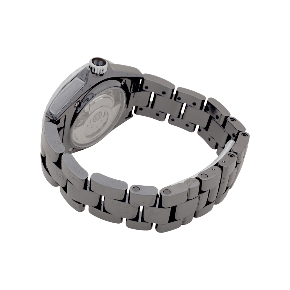 Montre Chanel, "J12 Phantom", céramique noire, acier. 4