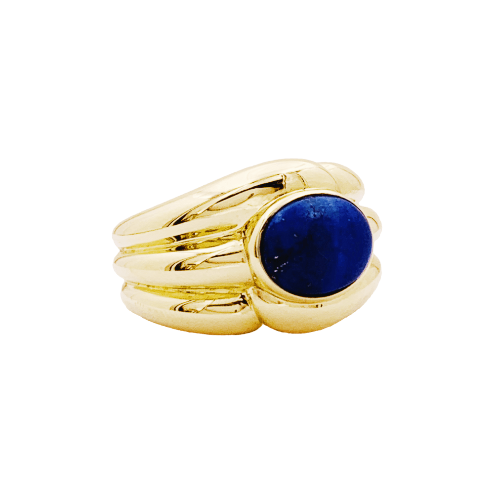 Bague Van Cleef & Arpels, lapis-lazuli, or jaune. 2