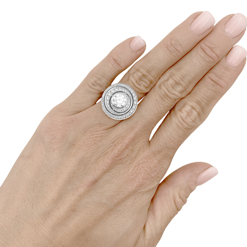 Bague Boucheron, "Idylle", or blanc et diamants. 6