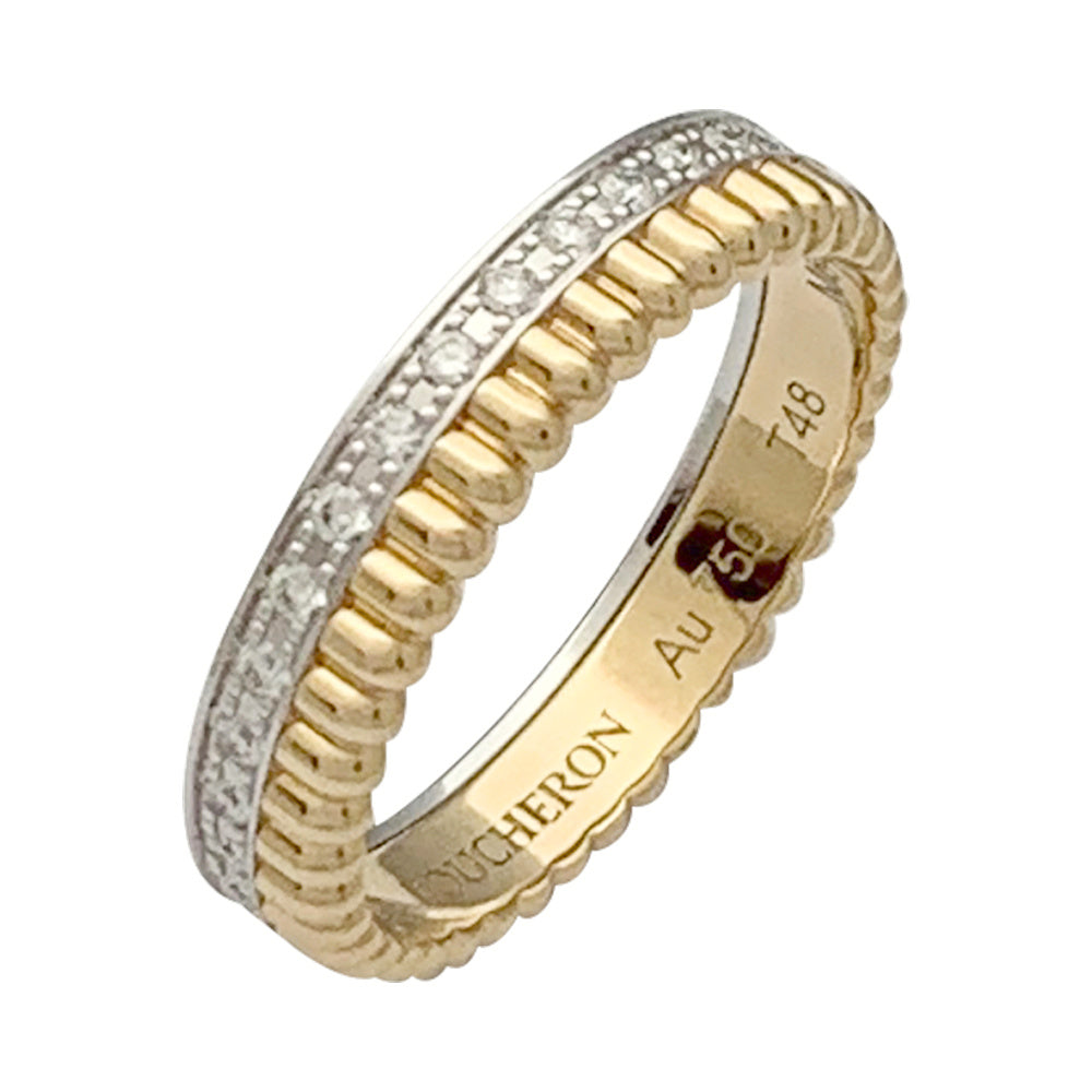 Bague Boucheron, “Quatre Radiant Edition Grosgrain”, deux ors et diamants. 5