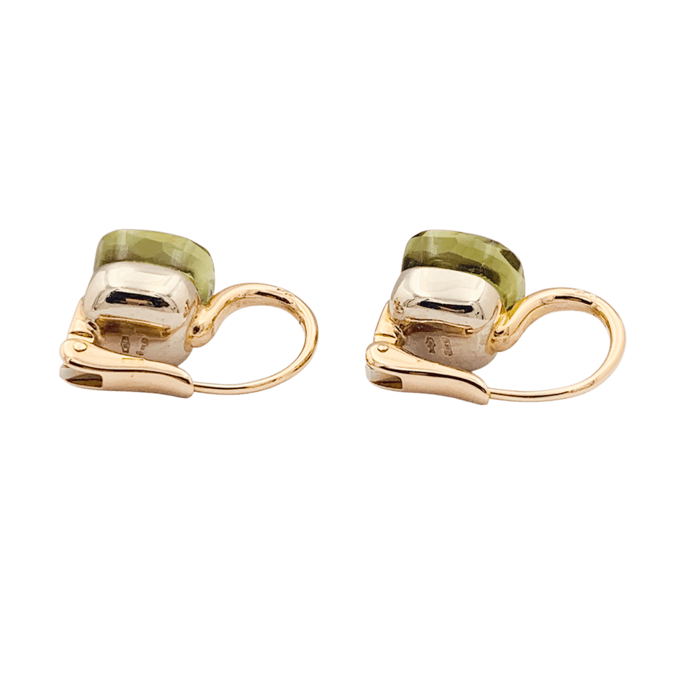 Boucles d'oreilles Pomellato, "Nudo", or rose et blanc et quartz lemon. 3