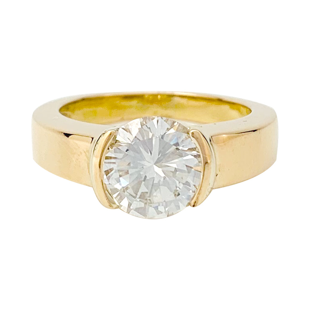 Bague en or jaune, diamants 2,09 cts G/VVS1. 4