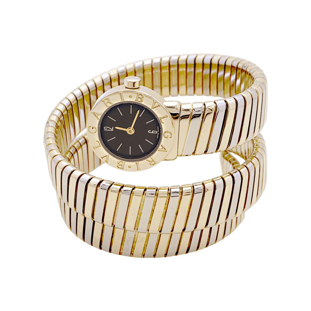 Montre Bulgari, "Tubogas BB 19", deux ors. 2