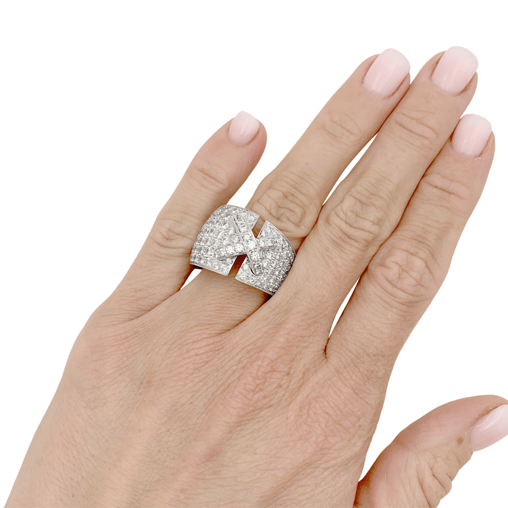 Bague Chaumet, "Liens XL", or blanc, diamants. 6