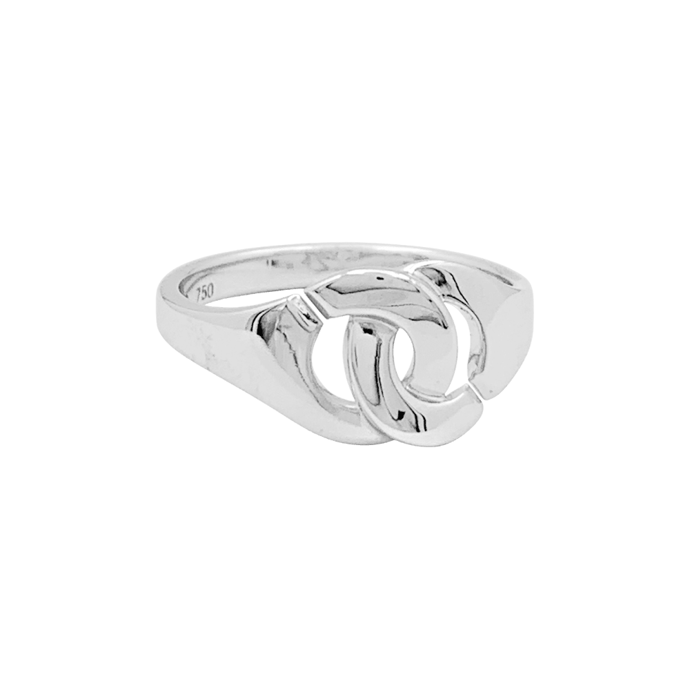 Bague Dinh Van, "Menottes R8", or blanc. 4
