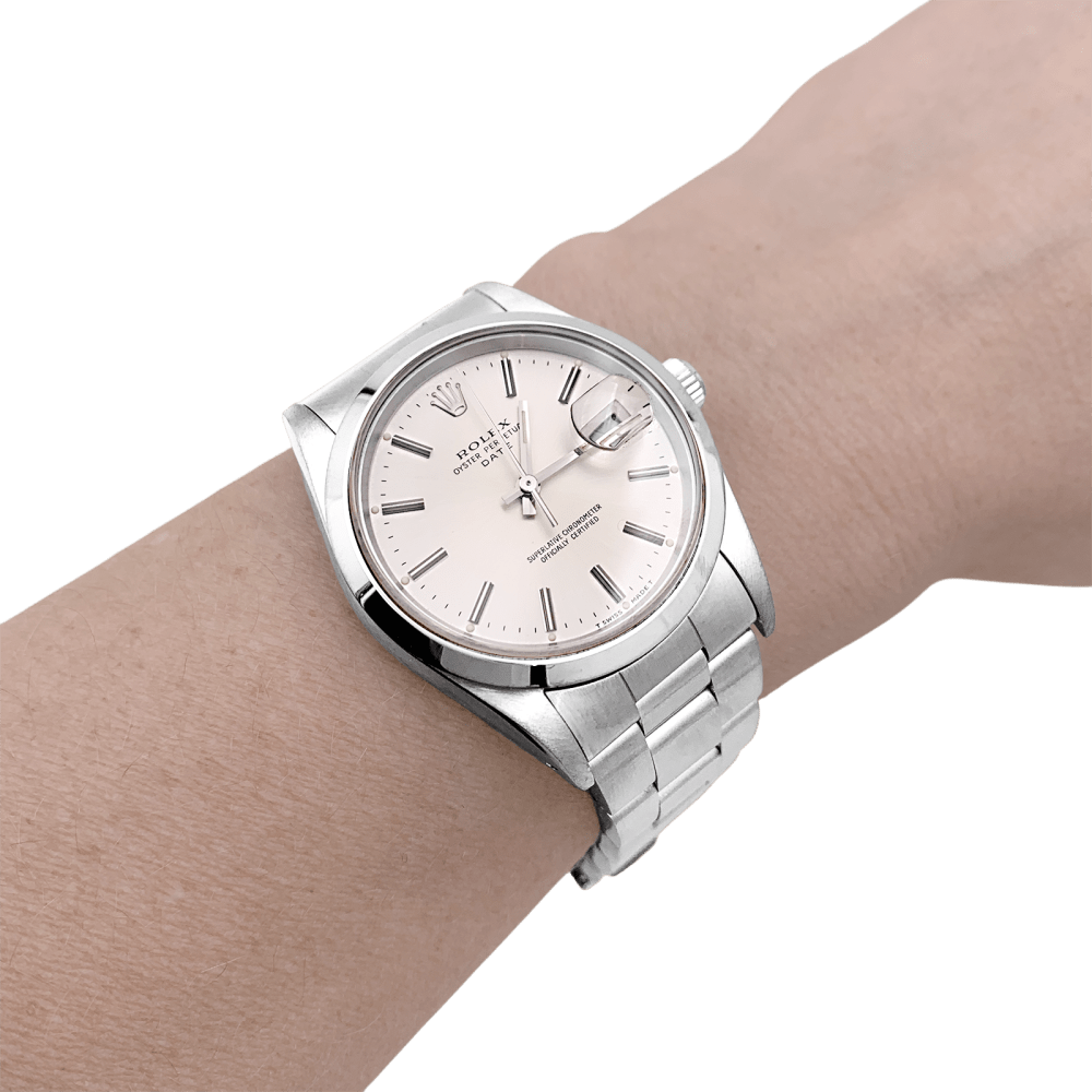 Montre Rolex "Oyster Perpetual Date" en acier. 7
