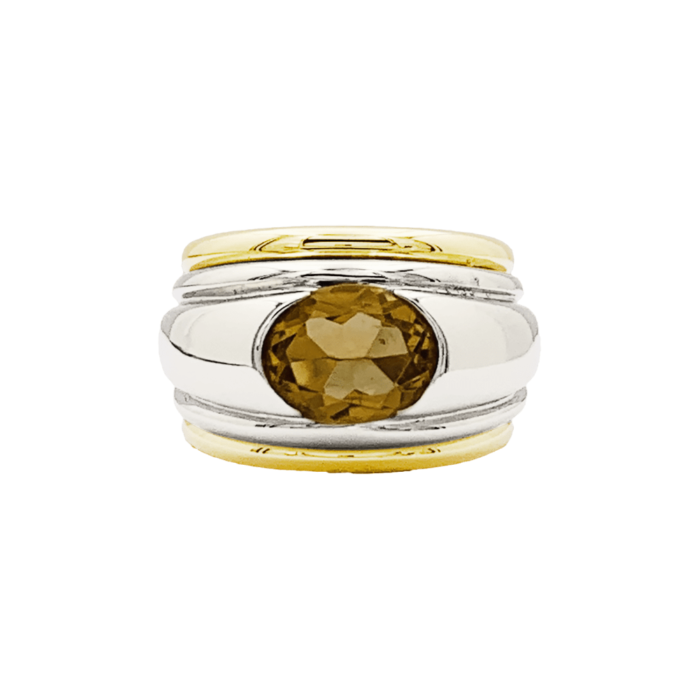 Bague Boucheron, "Roxane" deux tons d'or et citrine. 1