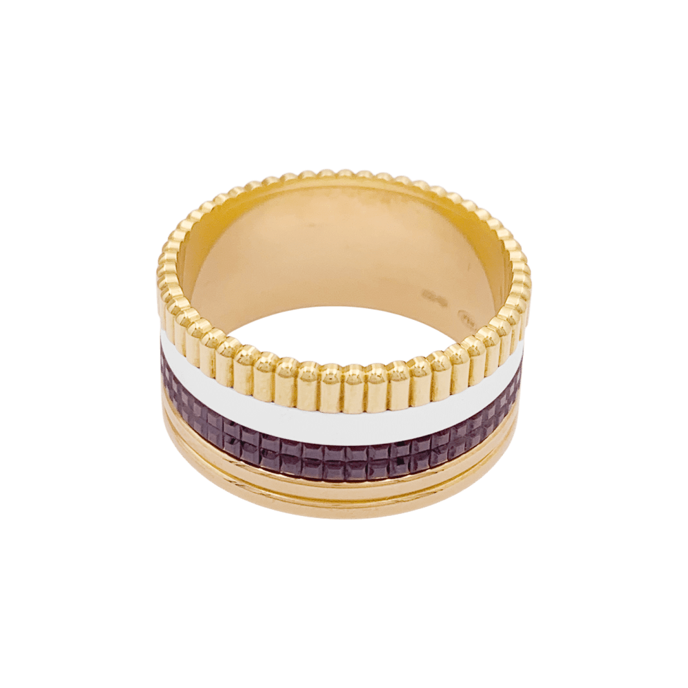 Bague Boucheron, "Quatre Classique Large", trois ors. 4