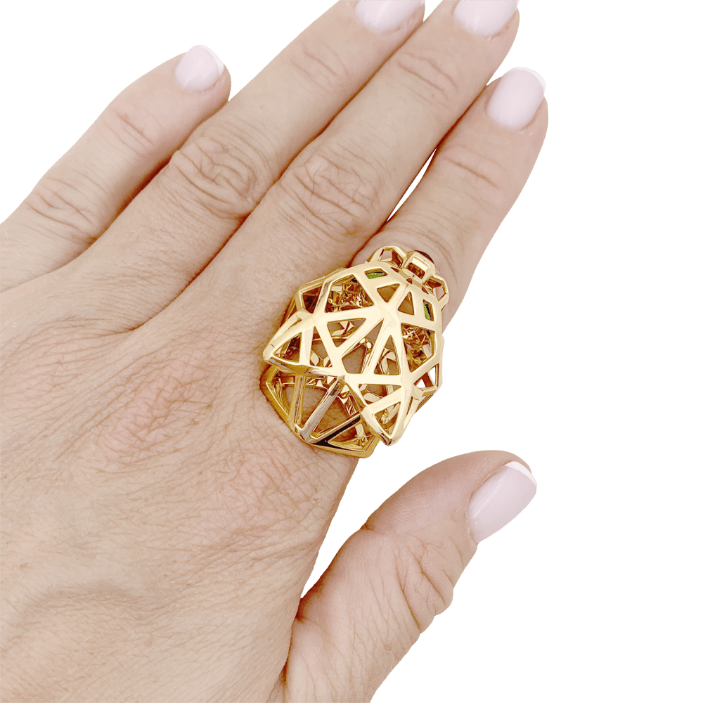 Bague Cartier, "Panthère de Cartier", or jaune, tsavorites, onyx. 7