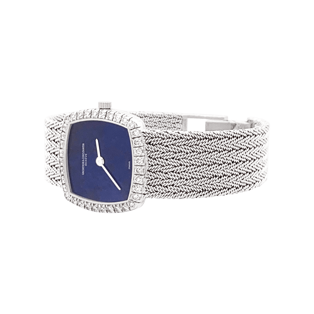 Montre Femme Vacheron Constantin, or blanc et diamants. 4