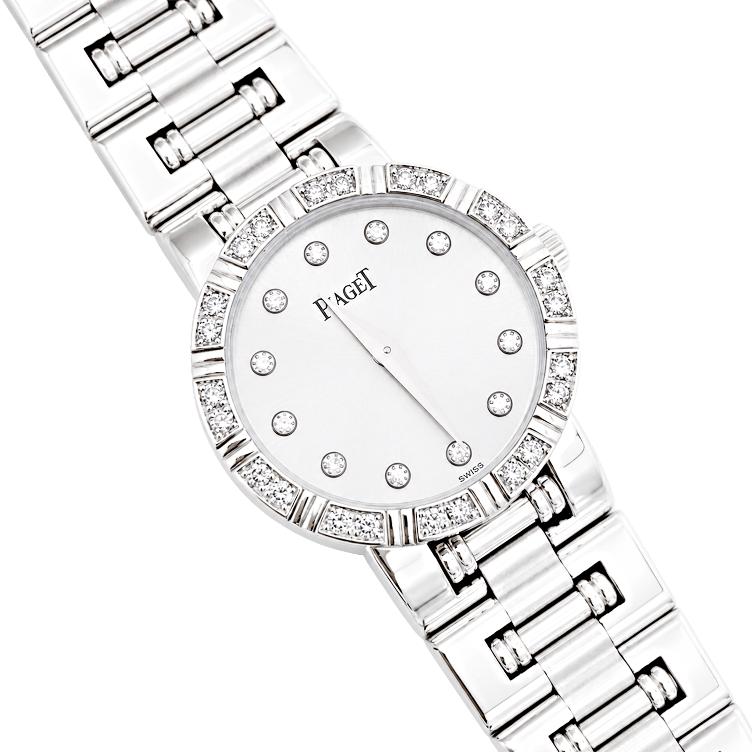 Montre Piaget, "Dancer", or blanc, diamants. 6