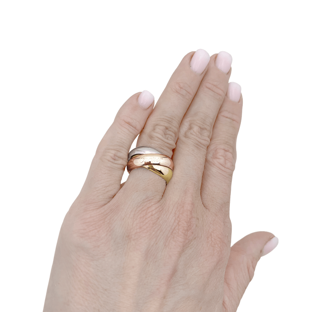 Bague Cartier, "Trinity", or jaune, or blanc, or rose. 6