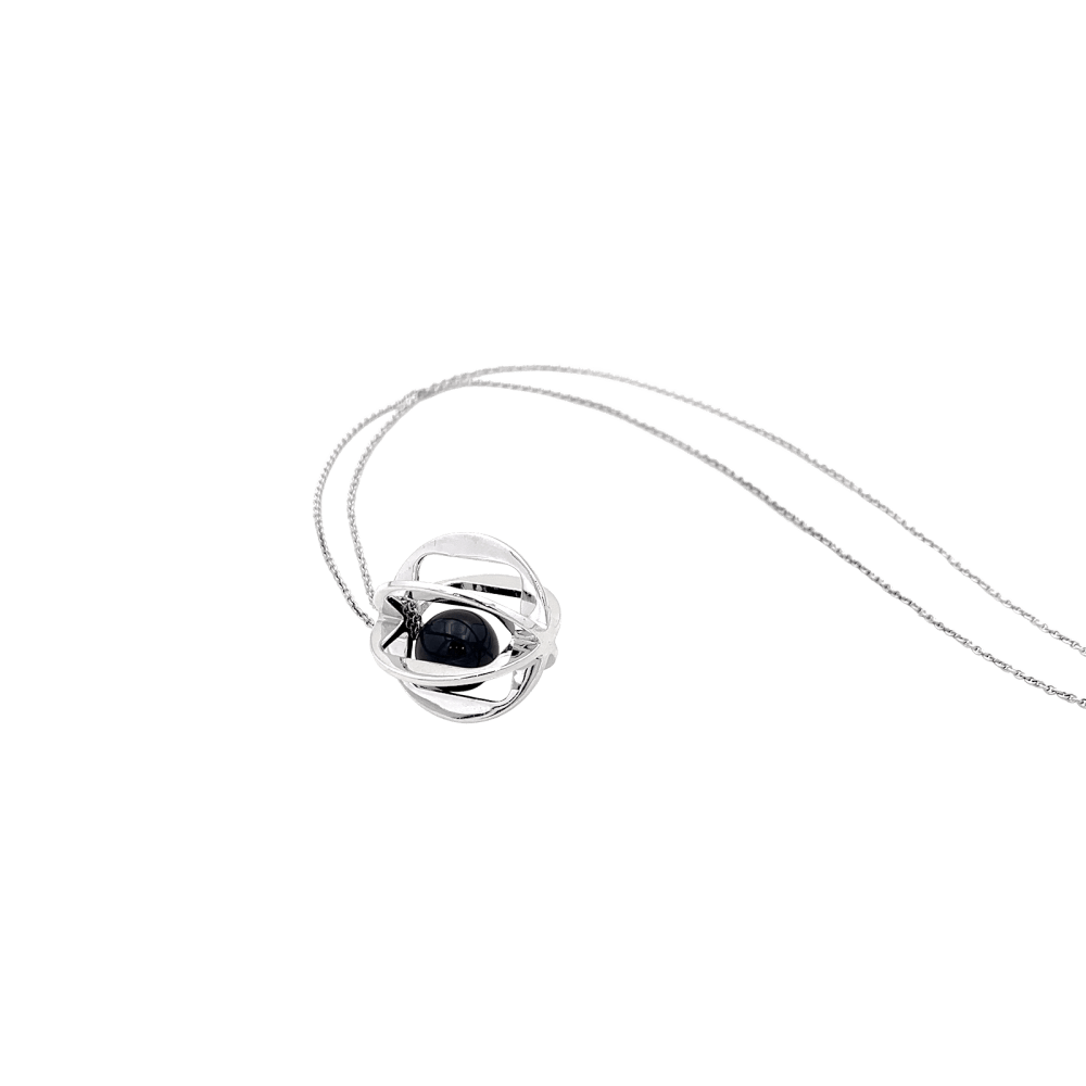 Sautoir Dinh Van, "Sphère", argent et onyx. 4