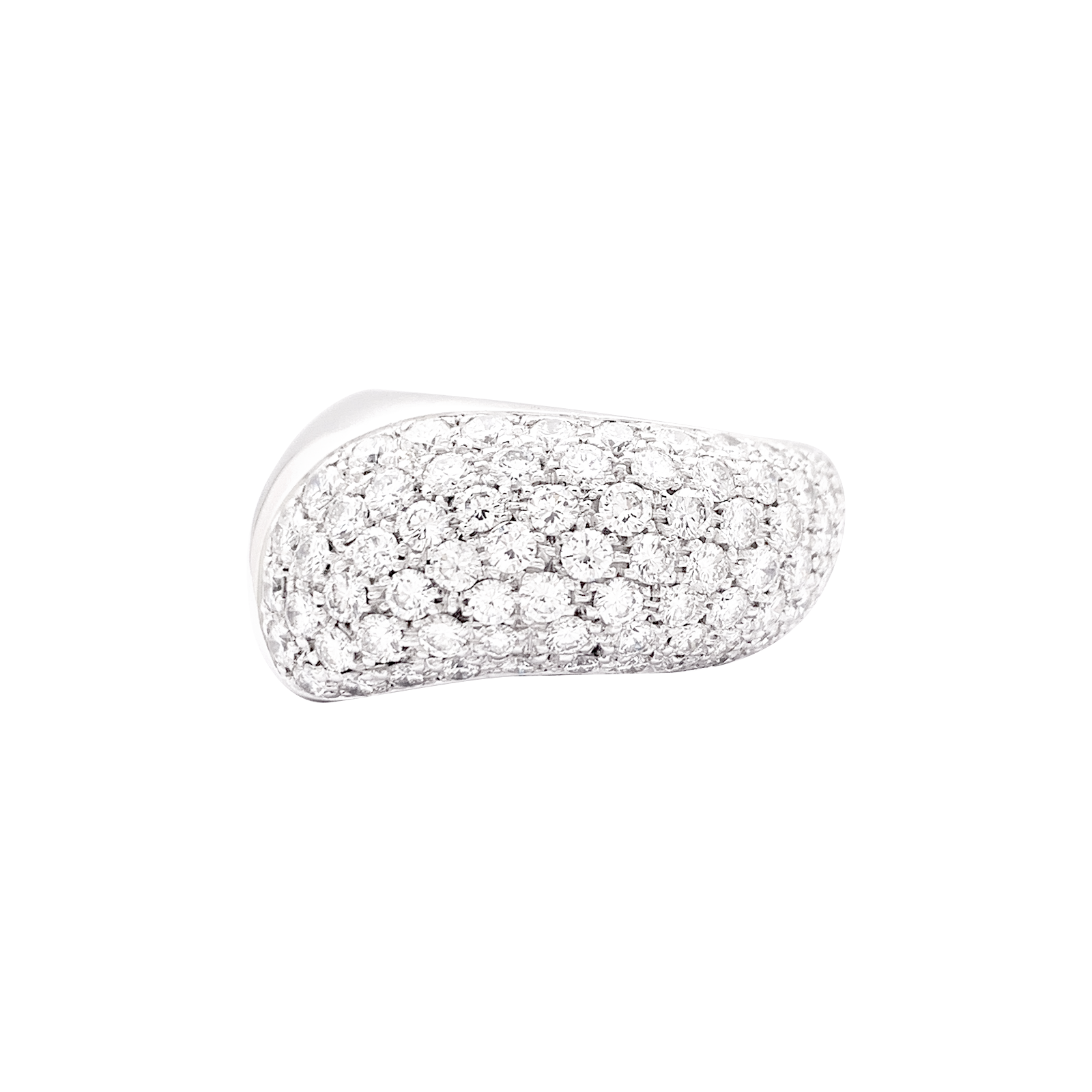 Bague Chaumet, "Hommage à Venise", or blanc, diamants. 1