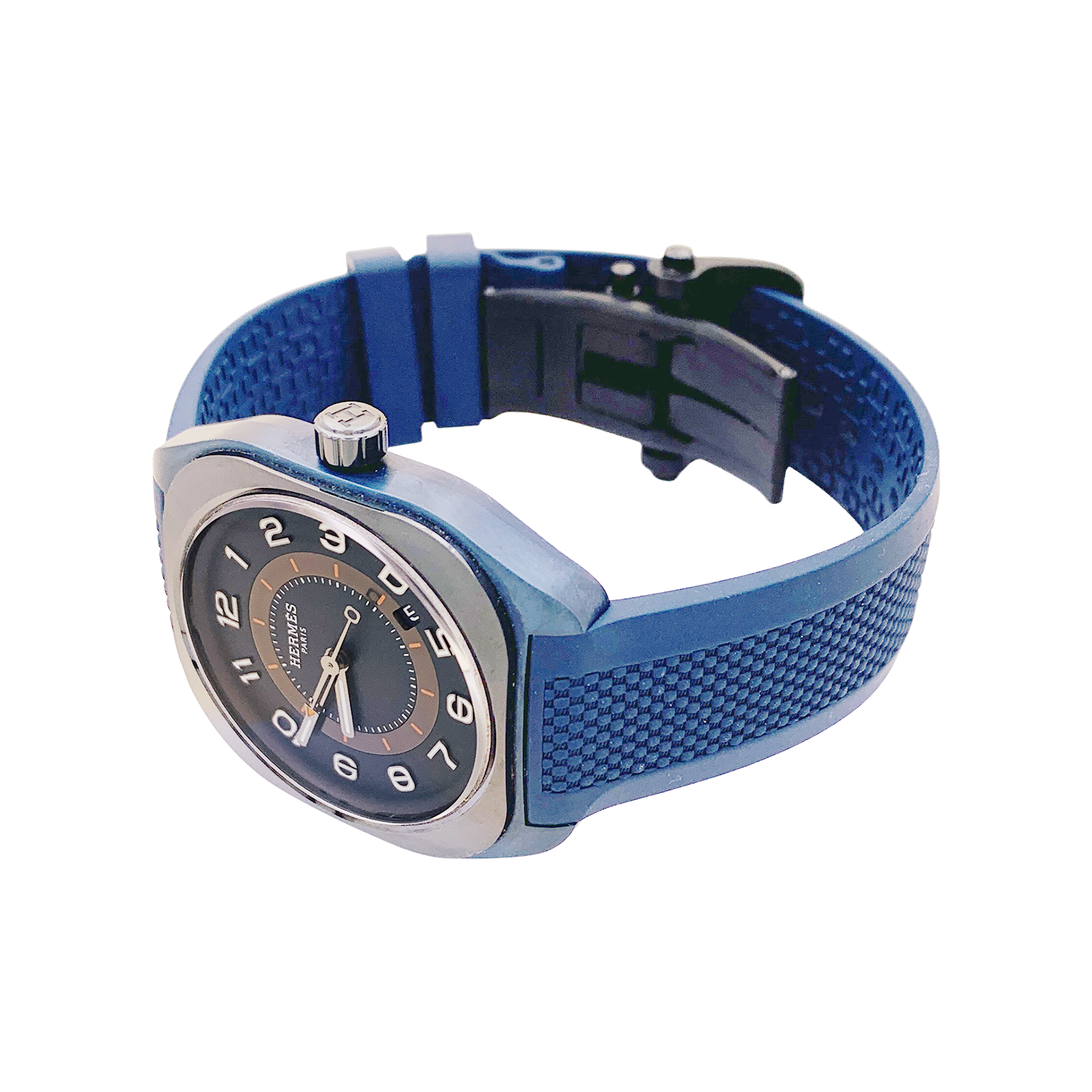 Montre Hermès, "H08", titane, caoutchouc. 2