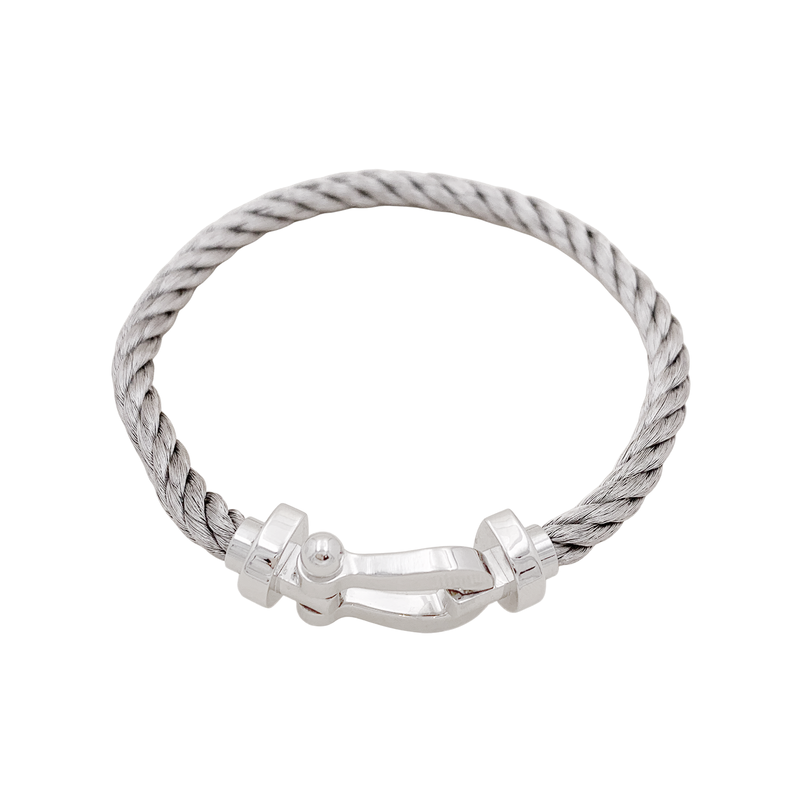 Bracelet Fred, "Force 10", or blanc, acier. 2
