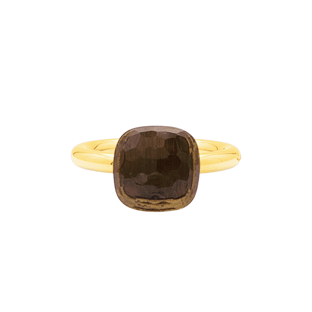 Bague Pomellato, "Nudo Classique", deux ors et quartz fumé. 1