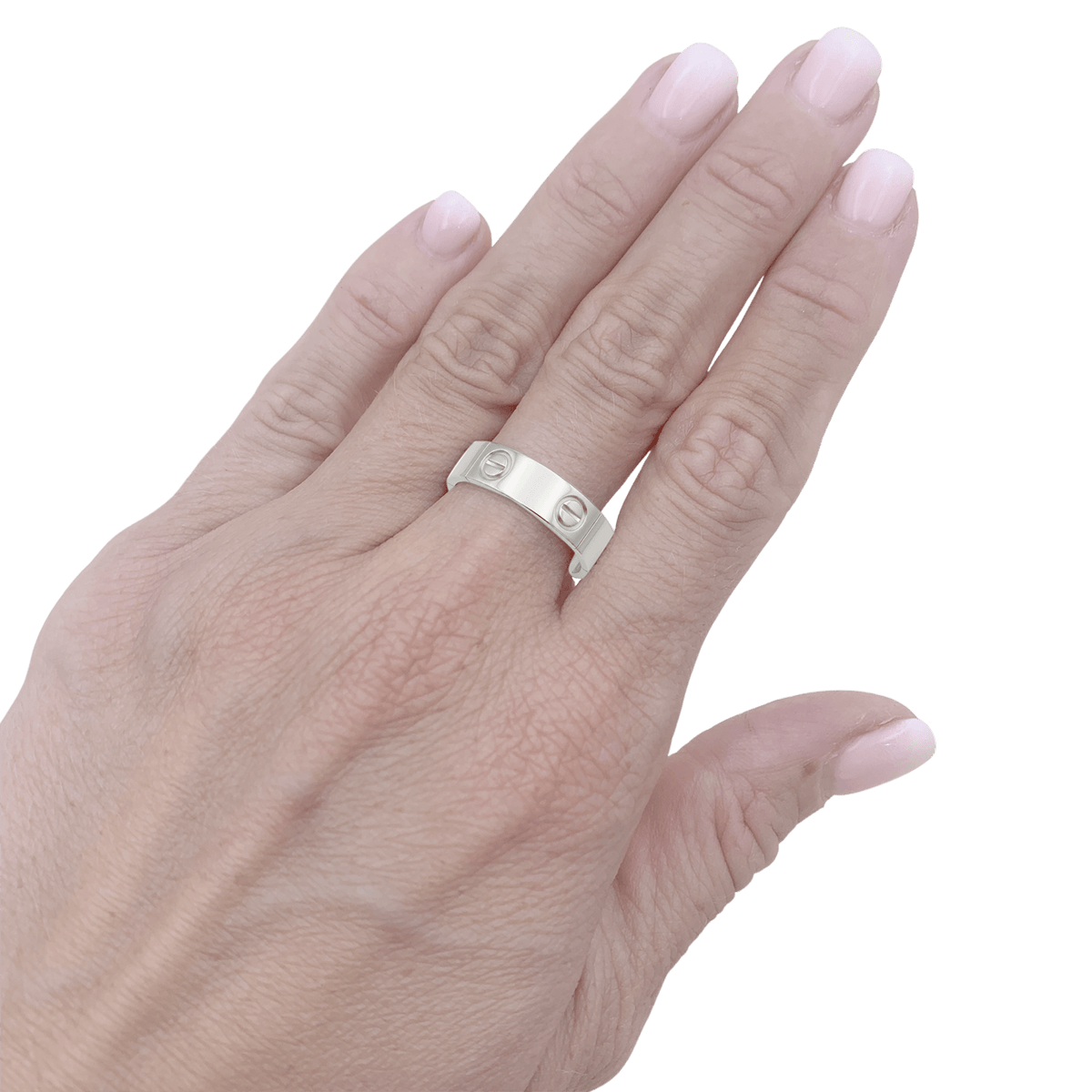 Bague Cartier "Love Classique", or blanc. 5