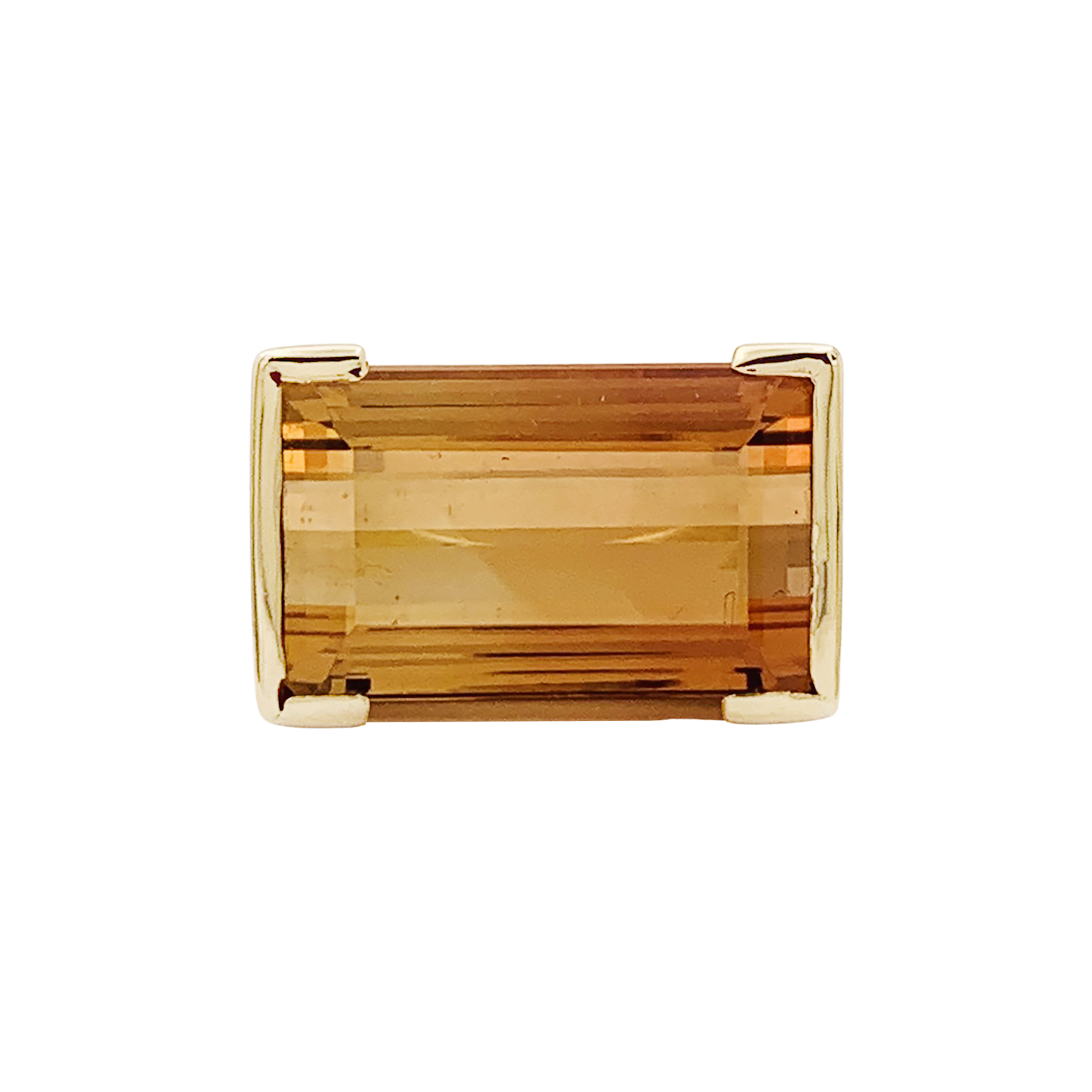 Bague, or jaune et topaze orange. 2