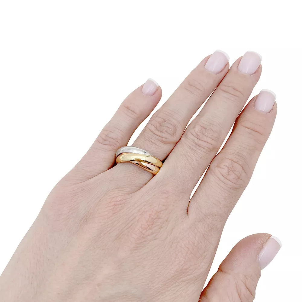 Bague Cartier, "Trinity Classique", trois ors. 5