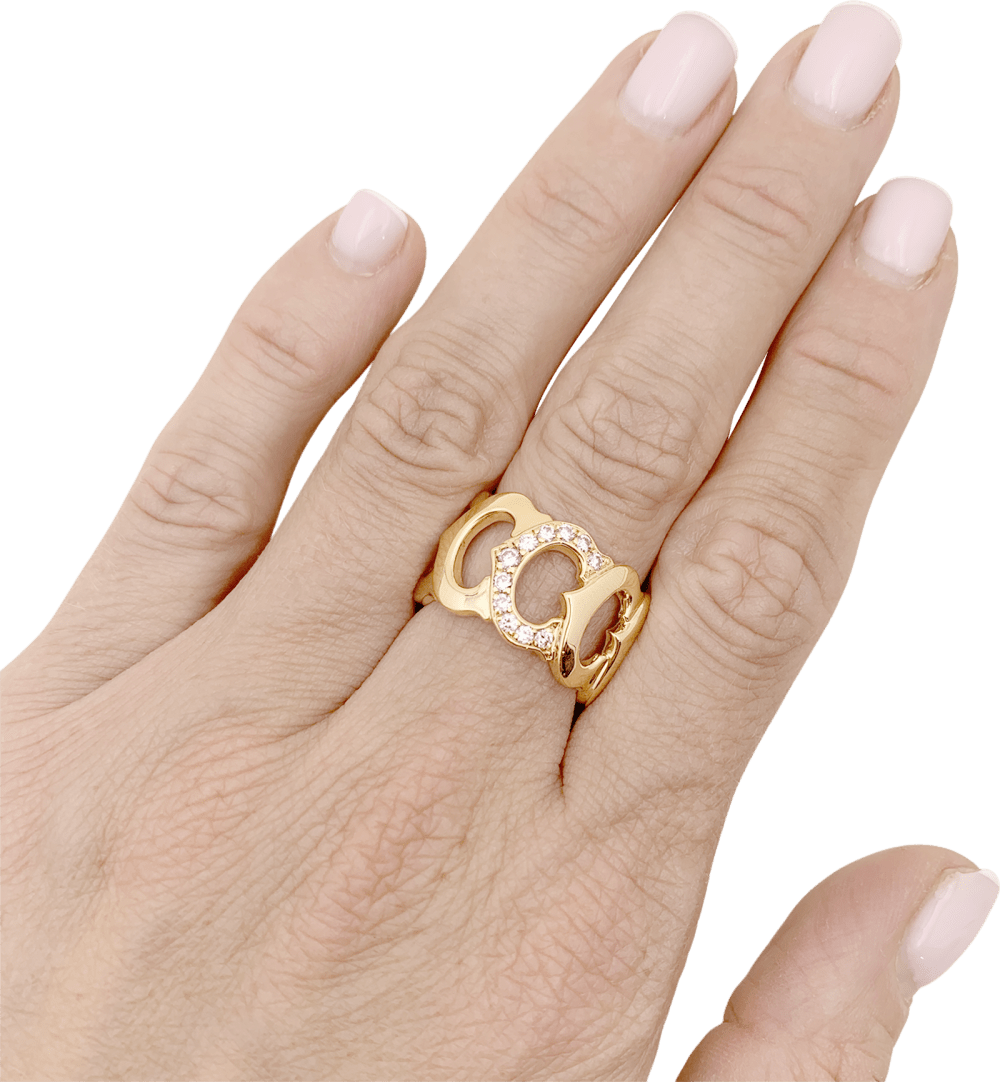 Bague Cartier, "C de Cartier", or jaune, diamants. 6