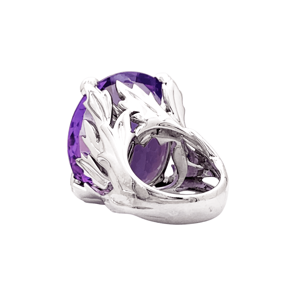 Bague Dior, "Miss Dior", or blanc, améthyste, diamants. 4
